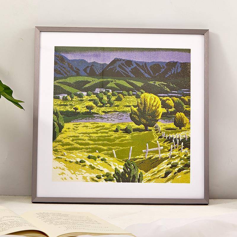 KBQ1正方形相框铝合金国画画框装裱挂墙窄边拼图裱框定 制字画书