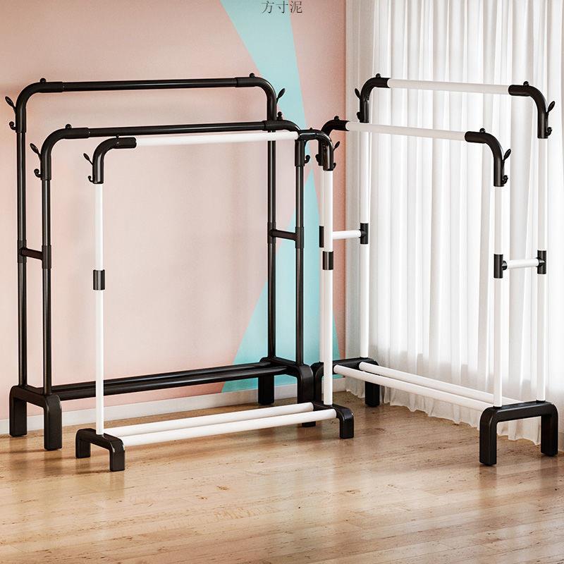 家用晾衣架落地卧室阳台挂晒衣服架子简易宿舍室内折叠衣帽架立式