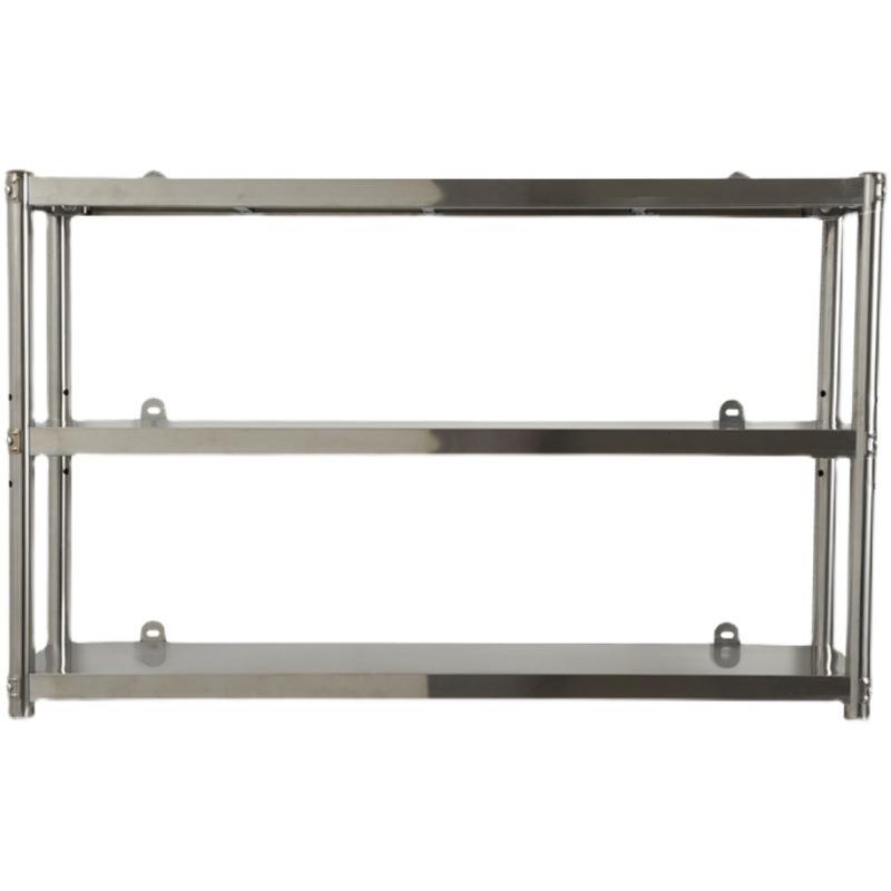 ZQ墙壁货架壁挂墙式多层不锈钢家用商用微波炉架厨房层架置物架