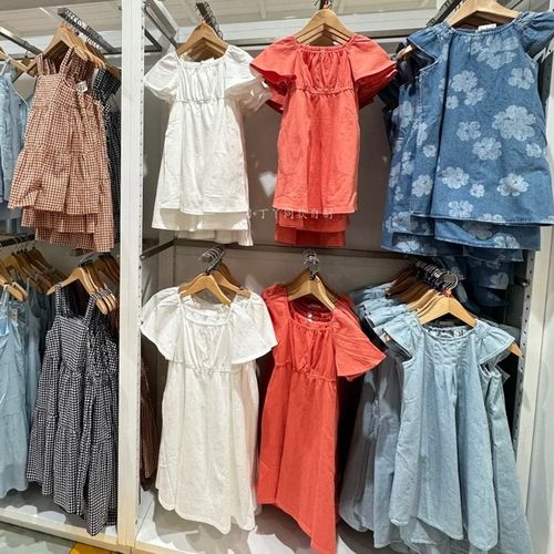 童装女童牛仔洋装水洗产品印花裙子25夏季B476600 474729 474728