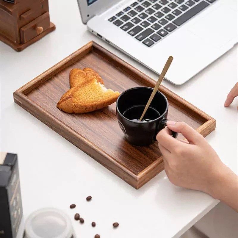 胡桃木托盘长方形木质茶盘水杯托盘下午茶咖啡收纳盘,餐饮具,茶盘,淘宝优惠券,粉丝福利购,淘宝优惠卷