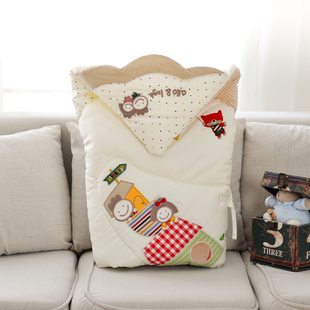 初生婴儿抱被纯棉秋冬加厚产房小孩包被春夏薄棉新生卡通四季抱毯