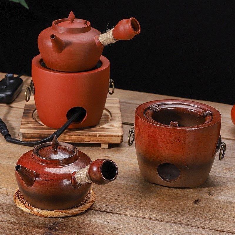 围炉煮茶炭火炉家用室内打边炉电陶炉陶土红泥炉陶炉烧烤炭电两用,餐饮具,煮茶炉,淘宝优惠券,粉丝福利购,淘宝优惠卷