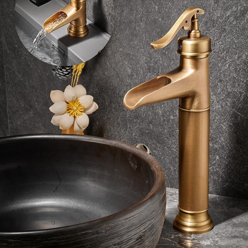 仿古中式全铜水龙头卫生间洗脸盆洗手池冷热复古台上盆台下盆龙头