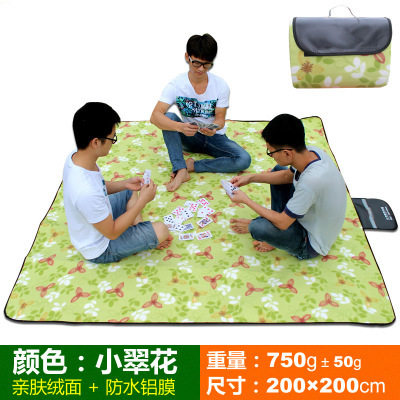 精绒野餐垫地垫儿童爬行地垫铝膜底防水野外地H席5种花色200*200c