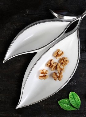 创意新年水果盘茶几客厅v陶瓷工艺品摆件桌面收纳装饰果盘