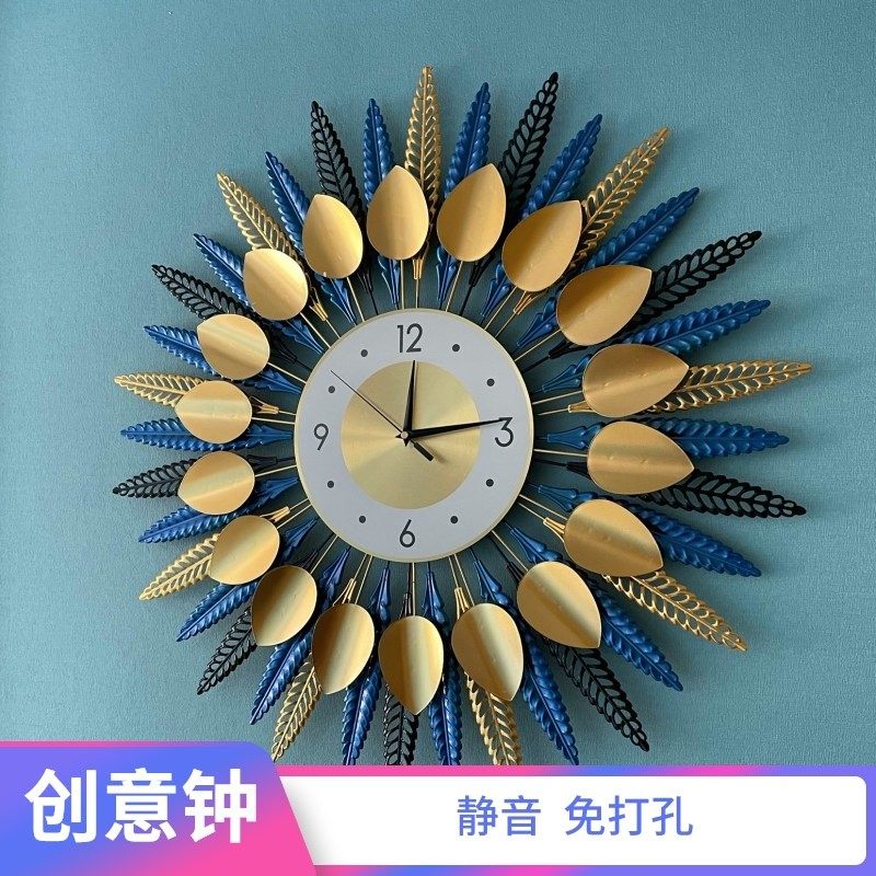 北欧轻奢风装饰钟表挂钟客厅家用时尚创意艺术现代简约时钟挂墙表
