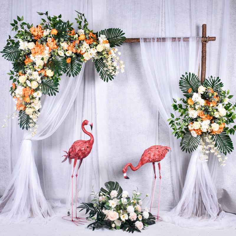 户外草坪森系婚庆道具木桩拱门花架背景摆件婚礼舞台背景布置花门