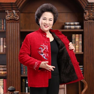 唐装男爸爸妈中h老年p外套中山爷爷奶奶公公喜婚宴婚礼服装棉袄