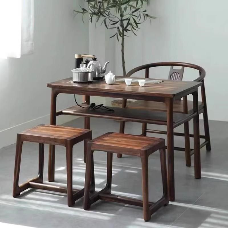 2024黑胡桃白蜡木阳台茶桌椅组合新中式泡茶桌酒店民宿办公室茶台,住宅家具,家用茶台/茶桌,淘宝优惠券,粉丝福利购,淘宝优惠卷