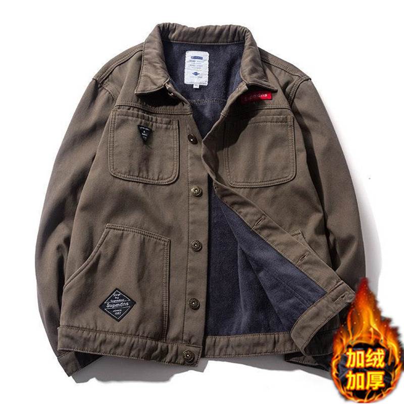 Work clothes top, men's pure cotton wear-resistant welding,