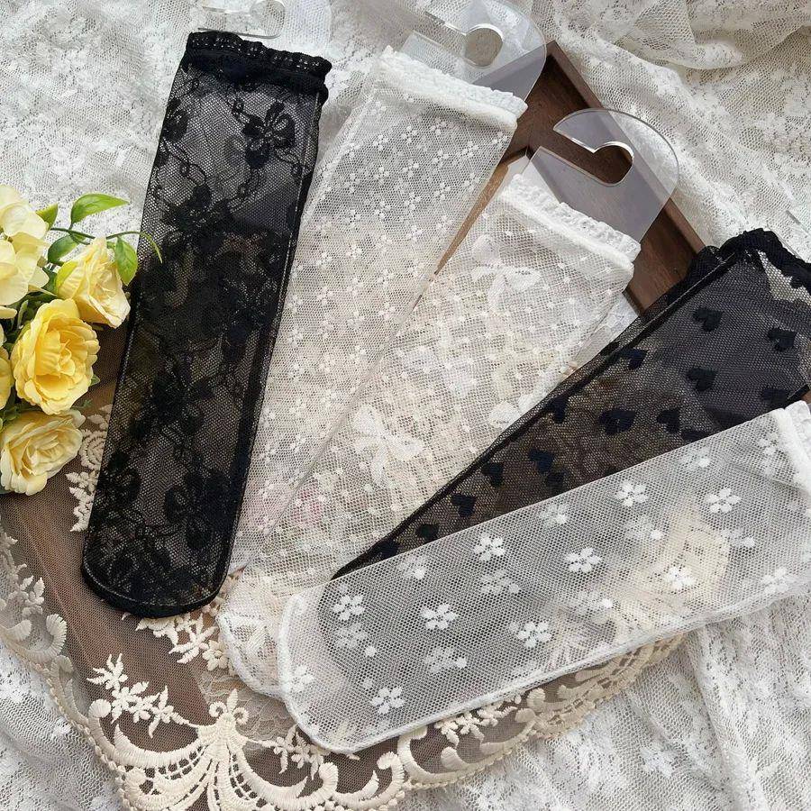 Summer Kids Girl Sock Retro Lace Ruffle Hollow Lovely Calf0
