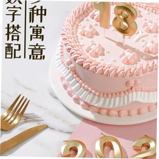birthday cake digital candles party decoration card Number