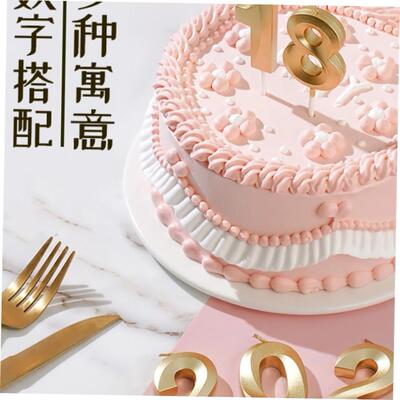 birthday cake digital candles party decoration card Number