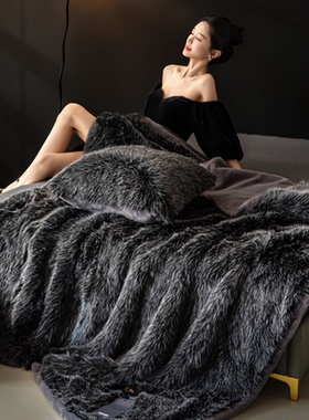 Elegant Faux Fur Throw Blanket Fluffy Cozy Couch Blankets 毯