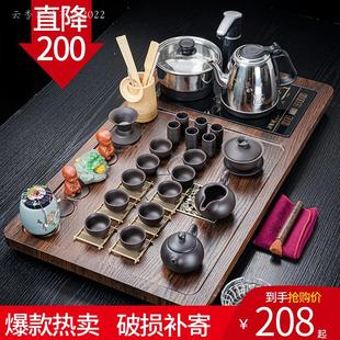 实木茶盘家用办公室客厅一体简约紫砂泡茶茶台茶道海 功夫茶具套装