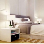 黑白搭配二斗柜 卧室床边柜时尚 五包到家 现代 烤漆床头柜