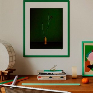 橡木实木榫卯结构彩色红黄蓝绿紫粉色窄边画框相框定制