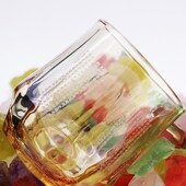 药师六角玻璃杯悉昙梵文陀罗尼雕刻净业聚福财库丰盈带把水杯