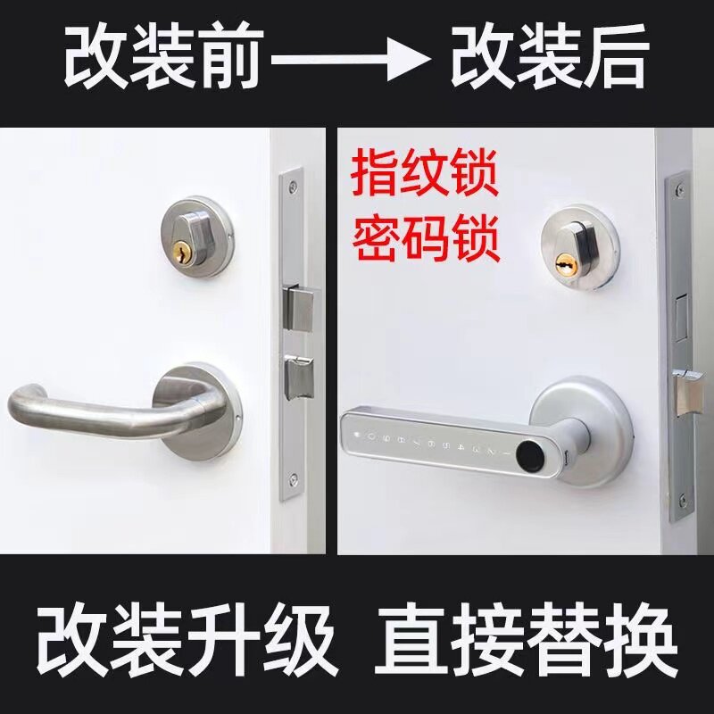防火门指纹锁球形锁卧室木门智能锁办公室密码锁室内房间电子锁图片