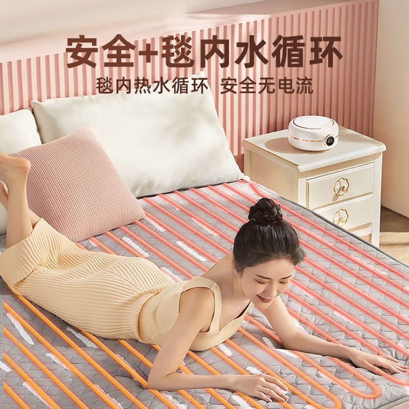 水暖电热毯双人双控电褥子单人调温家用水循环炕水热毯床垫水全套
