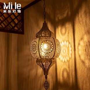 东南亚吊灯新疆泰式复古吊灯商用民宿咖啡店会所艺术氛围灯具