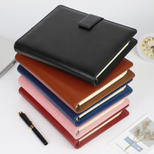 商务皮质本子活页夹笔记本子加厚带扣记事本大学生线圈本拆卸会议