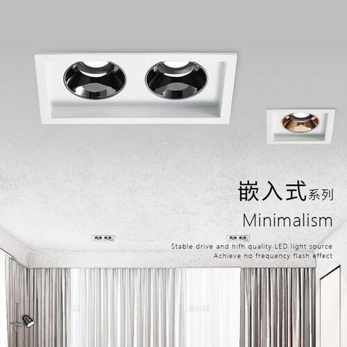 o头防眩ld单头方形WWW瓦格栅灯家装方通灯