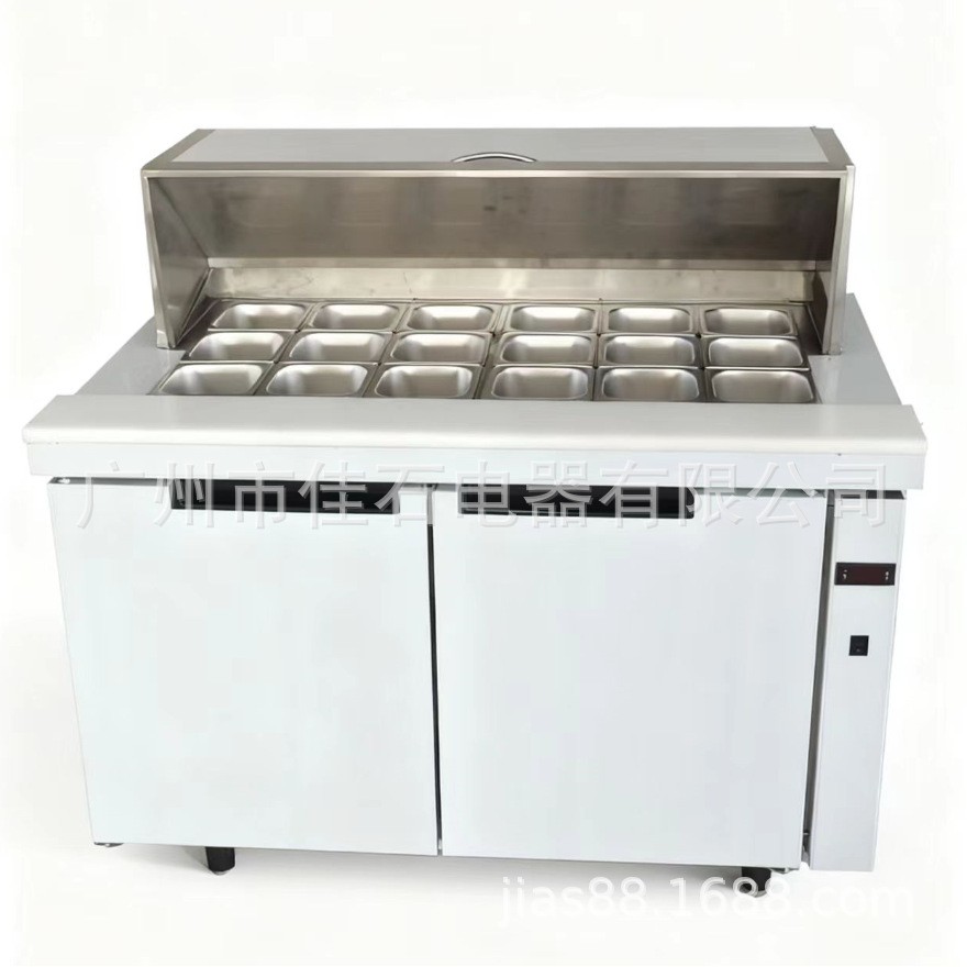 2026新款 风冷 披萨操作台 抓码柜110V salad bar 沙拉展示柜厂家