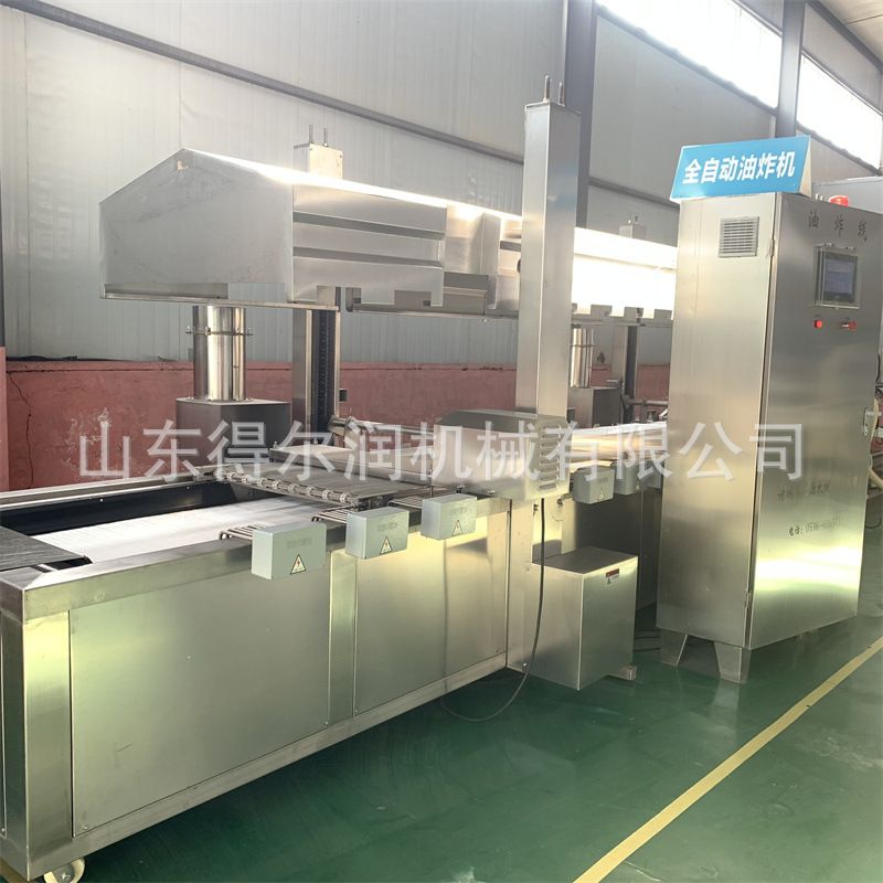 裹浆小鲽鱼油炸机 脆皮带鱼油炸生产线 压力式滤油 产量1000kg/h