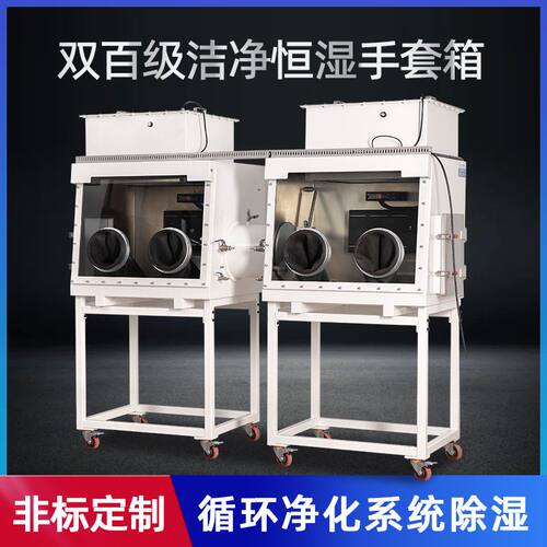 双工位百级洁净操作箱实验室科研化工厌氧惰性气体不锈钢手套箱