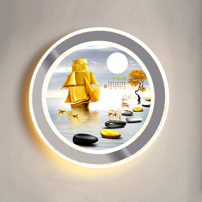 2024新款壁灯卧室床头灯客厅背景墙壁画灯楼梯过道创意装饰房间灯