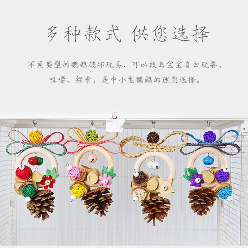 鹦鹉玩具啃咬圆环磨牙解闷攀爬牡丹玄凤鹦鹉专用玩具用品大全