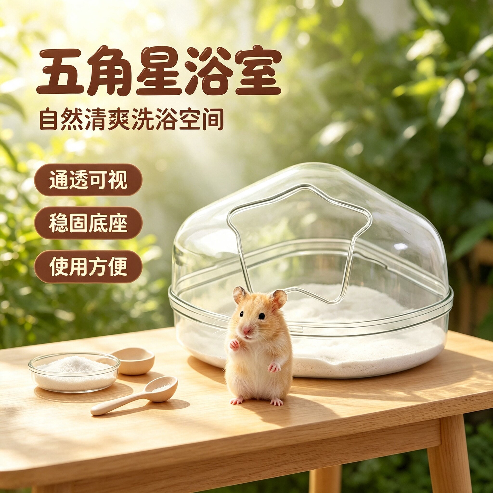 仓鼠防溅透明大号浴厕两用