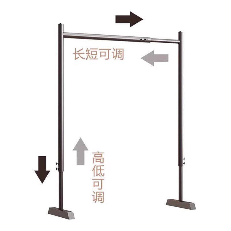 飘窗小型落地f伸缩晾衣架矮款窗台室内衣柜可伸缩调节挂阳台晒衣