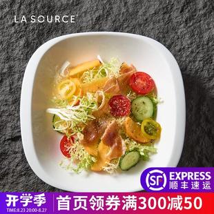 高颜值四方盘陶瓷餐具8寸汤盘深盘 梨想白色盘子家用菜盘2024新款