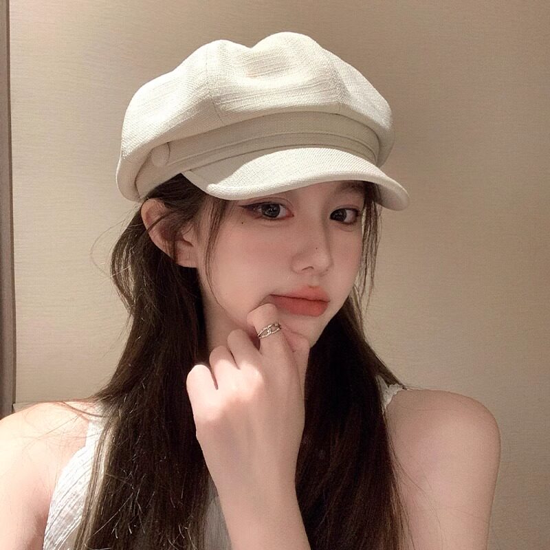 八角贝雷帽子女2025新薄款春帽子