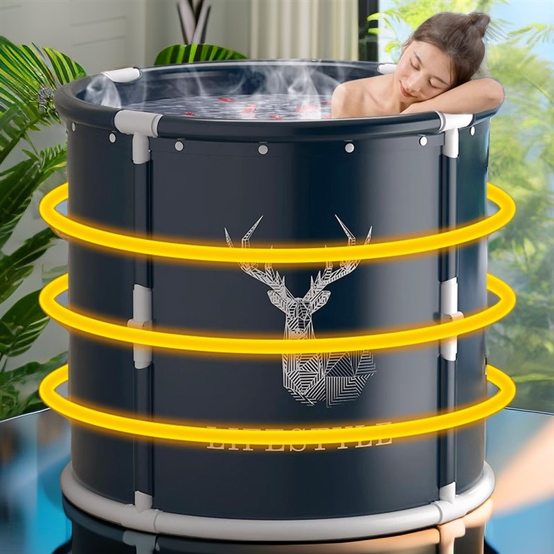 免安装泡澡桶大人折叠浴桶家用洗澡桶浴盆浴缸澡盆加厚全身沐浴桶