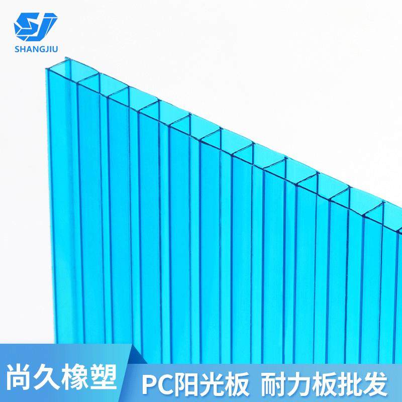 现货双层阳光板采光保温四层六层阳光房用pc双层中空阳光板