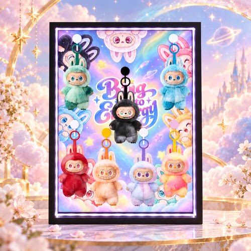 前方高能毛绒挂件盲盒收纳展示盒