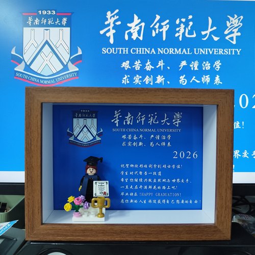 毕业季礼物送女生博士研究生毕业相框积木人仔定制diy送闺蜜赠礼