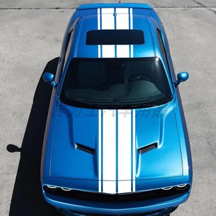 汽车条纹贴纸 适用于道奇挑战者SXT RT拉力赛贴花引擎盖车顶拉花