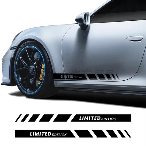 限量版图案贴纸适用于保时捷911 997 996 GT3 GT2 RS车门条纹贴画