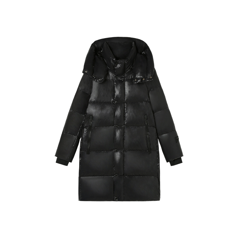 11-29H C新款设计感高奢立领连帽中长款羽绒外套 M02