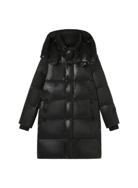 3-2F C 新款设计感高奢立领连帽中长款羽绒外套 M02