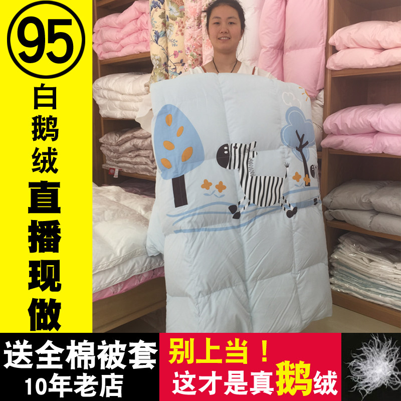 儿童羽绒被芯 95%n白鹅绒冬被学生单人婴儿加厚宝宝幼儿园春秋被
