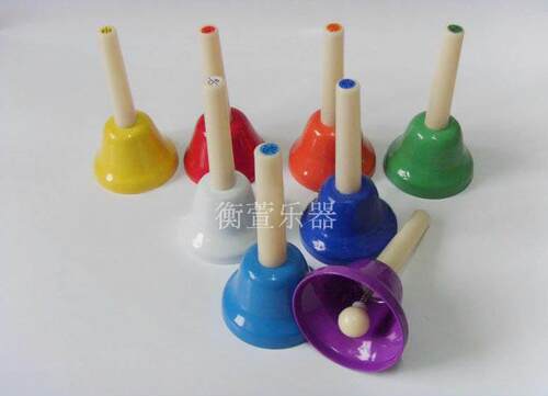 奥尔夫音乐教具八音碰w钟摇铃八音课钟  碰钟 摇铃