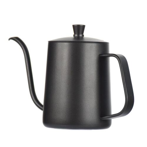 甄选Coffee Kettle 600ml手冲壶 铁氟龙涂层咖啡壶 黑色咖啡器具