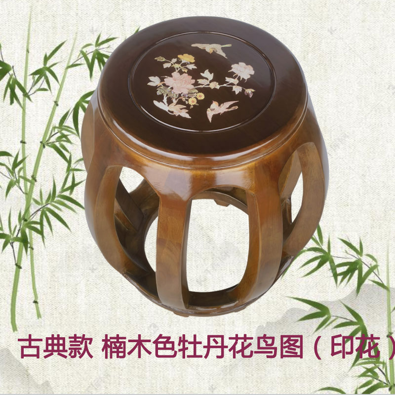 实木古筝凳子单人琴凳儿童成人学生敦煌圆凳贝雕特价板凳椅子