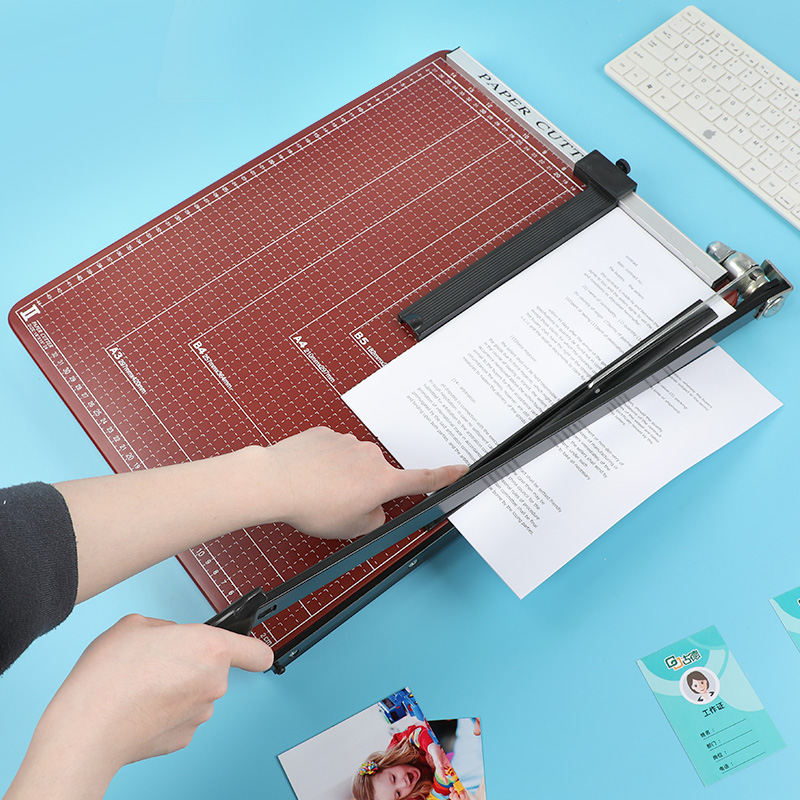 古德A3切纸机办公财务切纸刀金属切纸器小型裁纸刀割名片切卡机相
